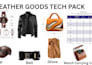 l do leather goods jacket tech pack, belt, hat, leather shoes leather harness